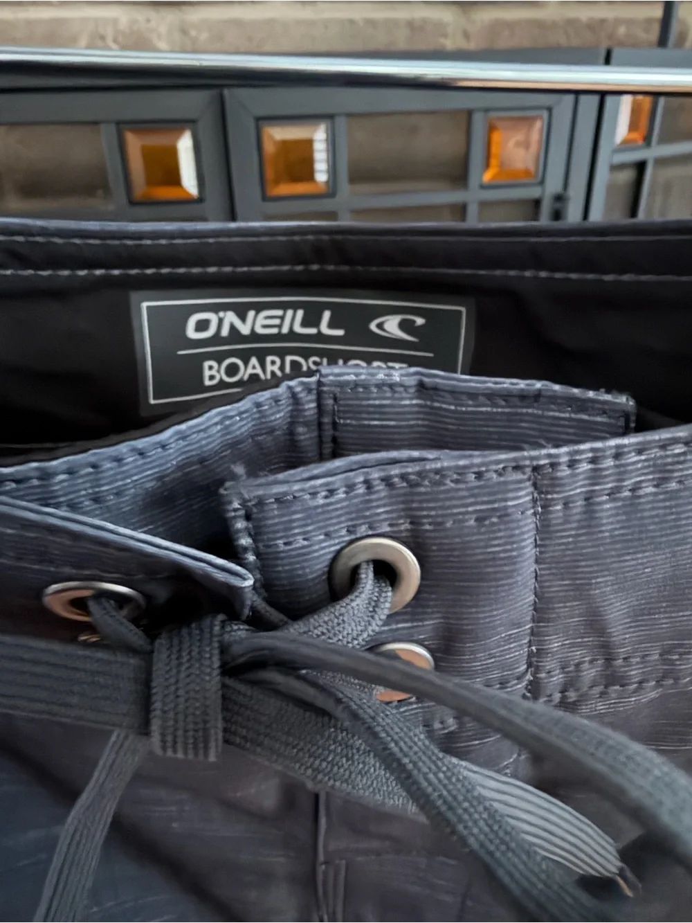 O'Neill Charcoal Gray Lace-Up Boardshorts